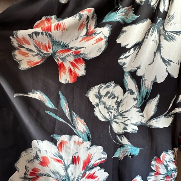 Women's S 1.State Floral Print Cold Shoulder Dress Flowy Cold Shoulder - Picture 6 of 10